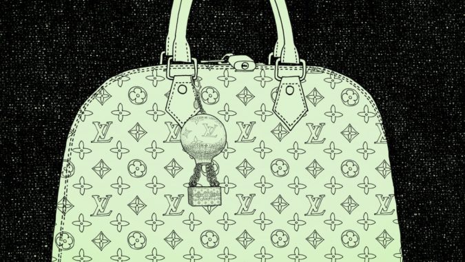 Louis Vuitton Style Crystal Quatrefoil Flower Keychain/Bag Charm | Little  Luxuries Designs